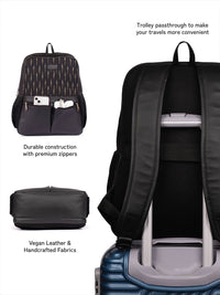 ZOUK Unisex Non-Padded Zip Pocket Backpack