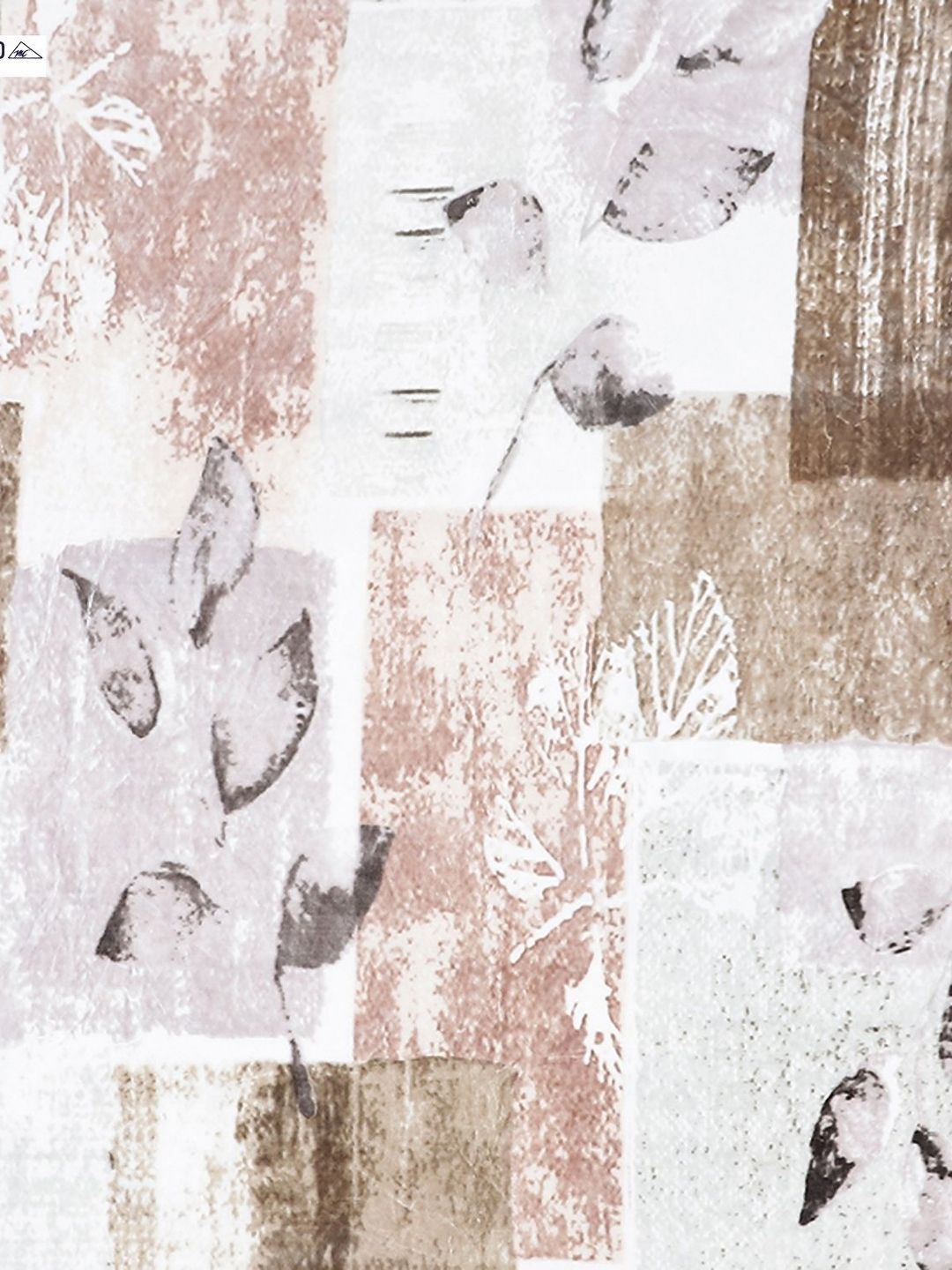 Monte Carlo Beige & White Abstract Printed 850 GSM Mild Winter Single Bed Blanket