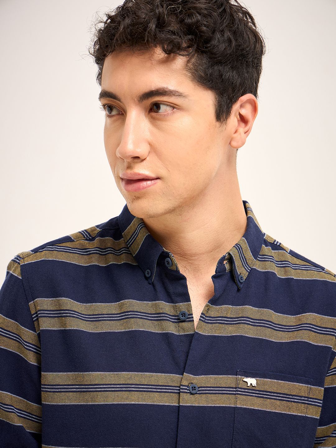 THE BEAR HOUSE Men Slim Fit Striped Casual Shirt