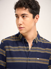 THE BEAR HOUSE Men Slim Fit Striped Casual Shirt