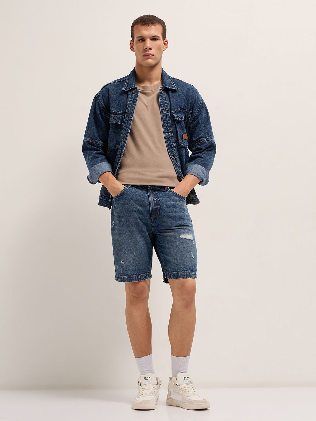 THE BEAR HOUSE Men Relaxed Fit Denim Short