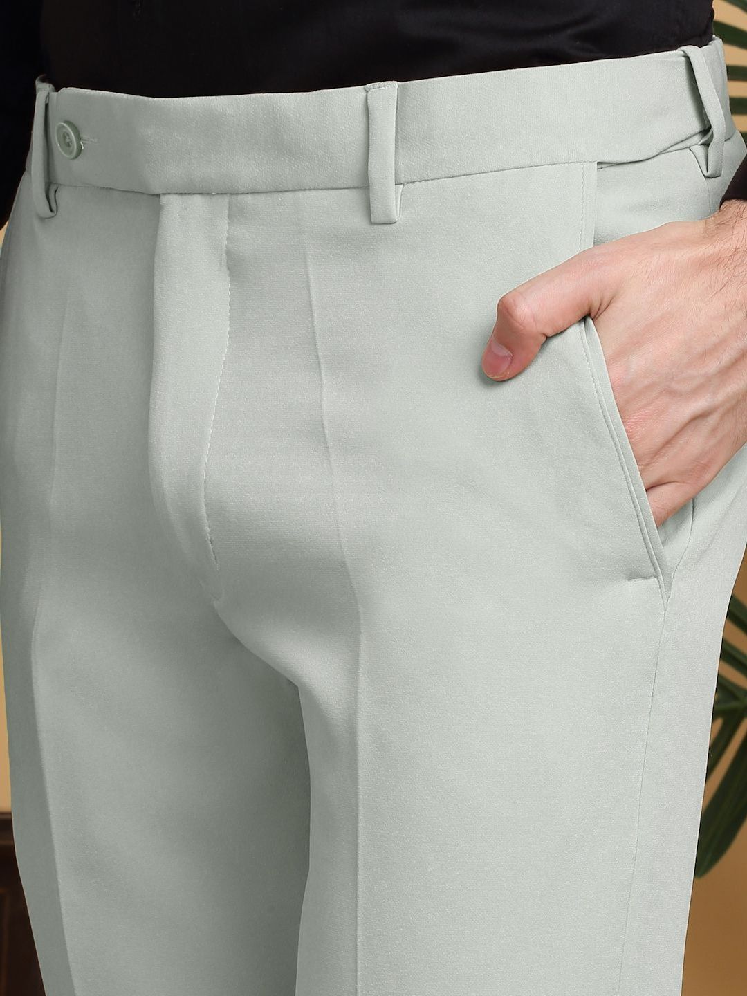 Moda Rapido Men Slim Fit Easy Wash Pleated Trousers