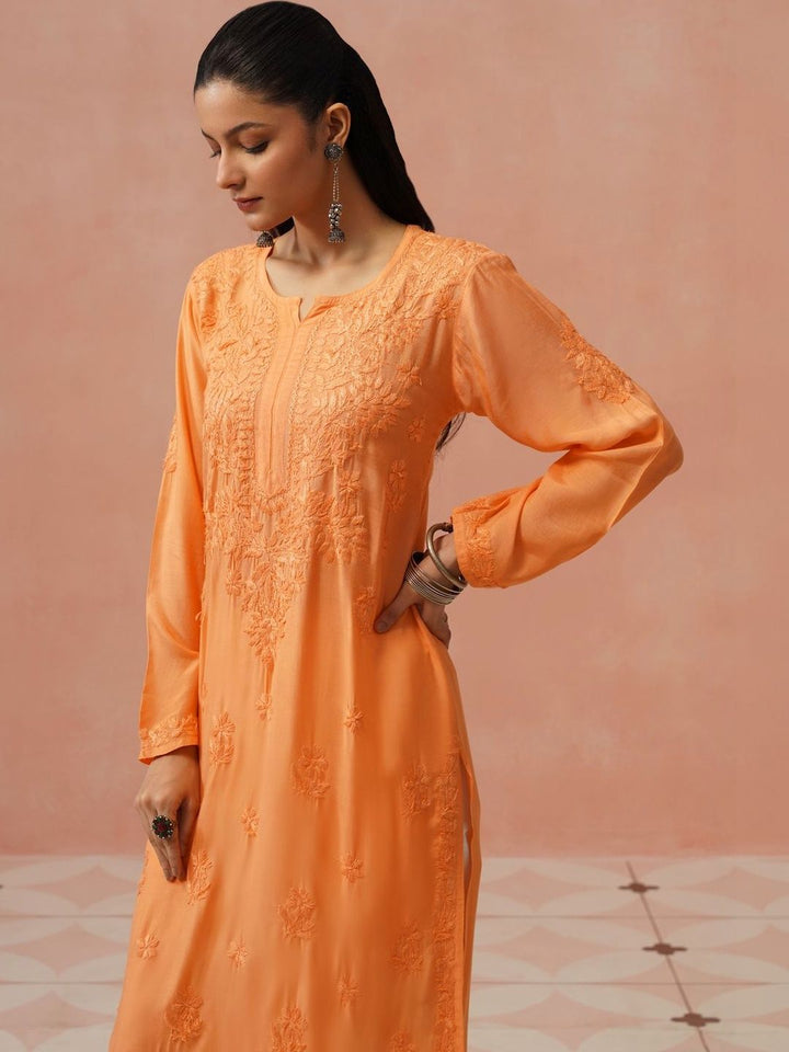 Rumah Wanita Chikankari Sulam Kurta Chikankari