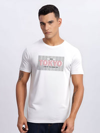 ADRO Men Typography Printed Round Neck Cotton T-shirt