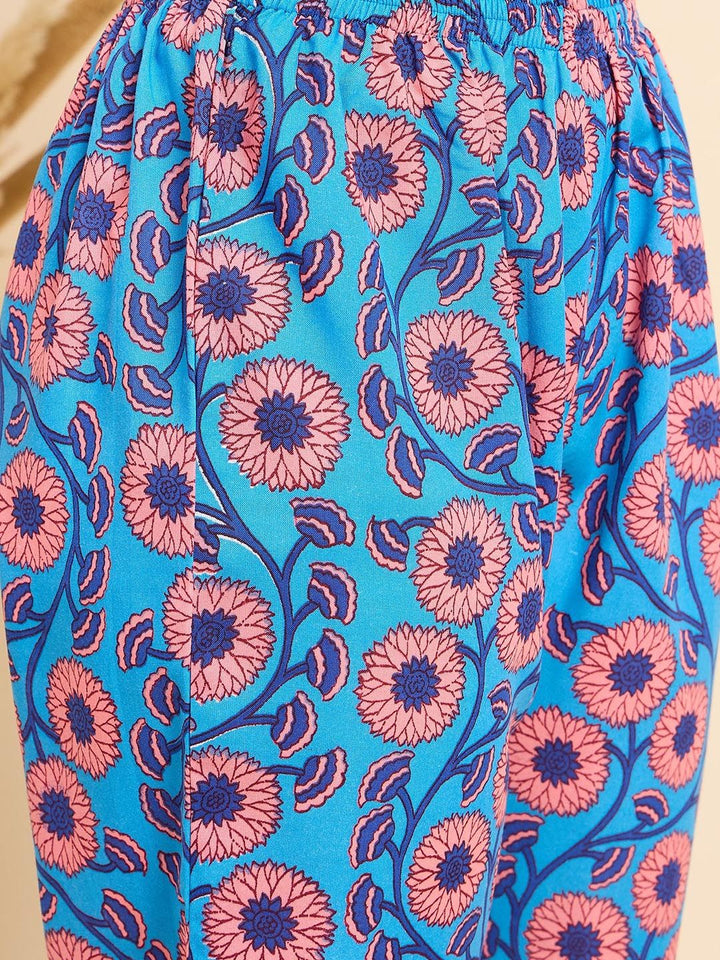 KALINI Women Floral Printed Regular Kurta with Trousers & With Dupatta