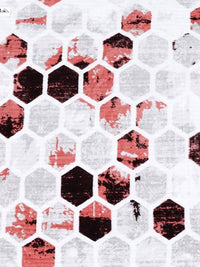 Monte Carlo White & Black Geometric Printed 950 GSM Heavy Winter Single Bed Blanket
