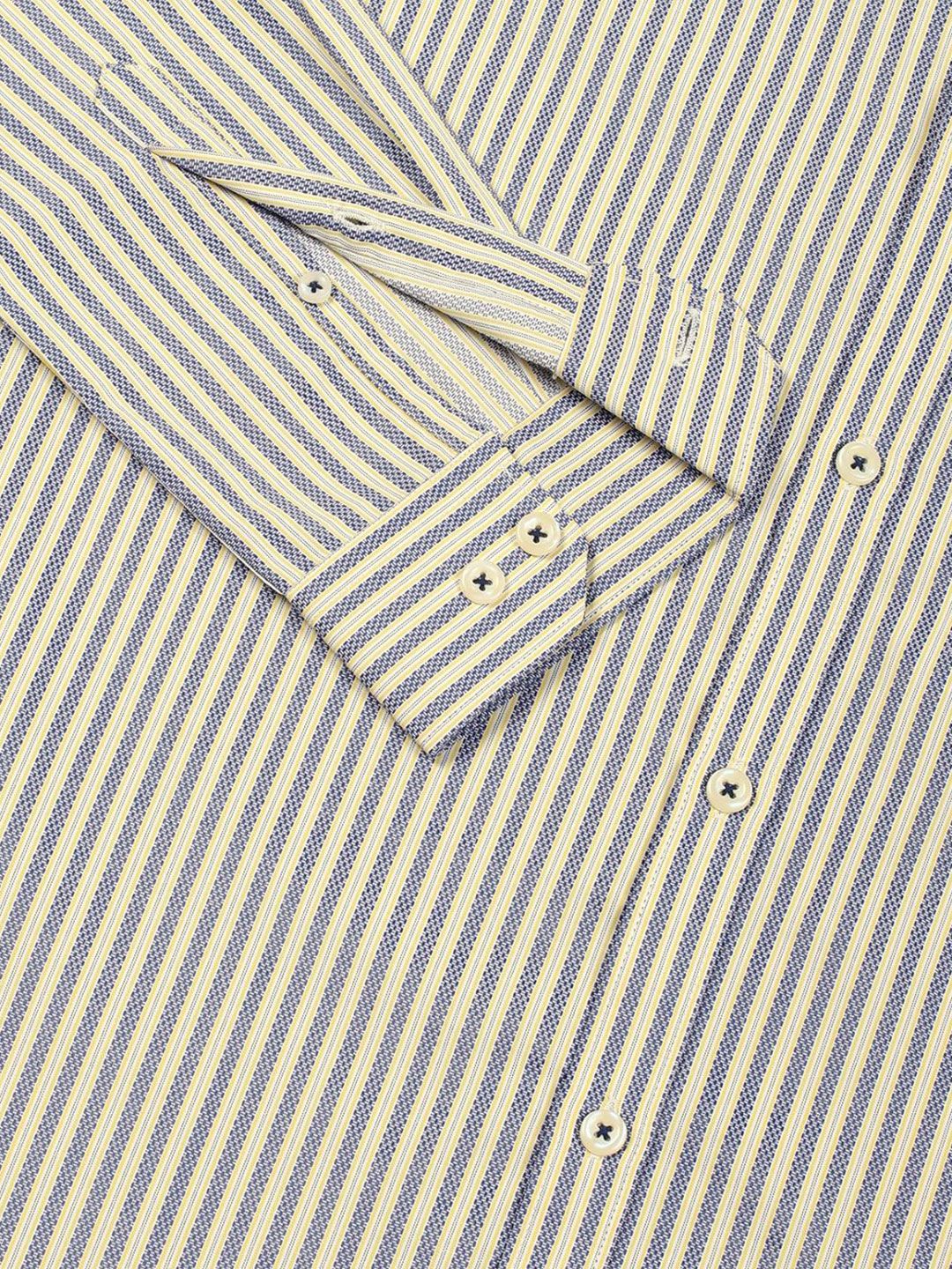 Thomas Scott Men Smart Spread Collar Pinstripes Striped Cotton Formal Shirt