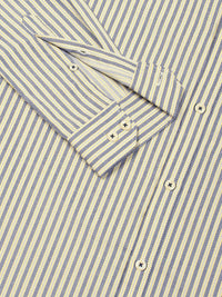 Thomas Scott Men Smart Spread Collar Pinstripes Striped Cotton Formal Shirt