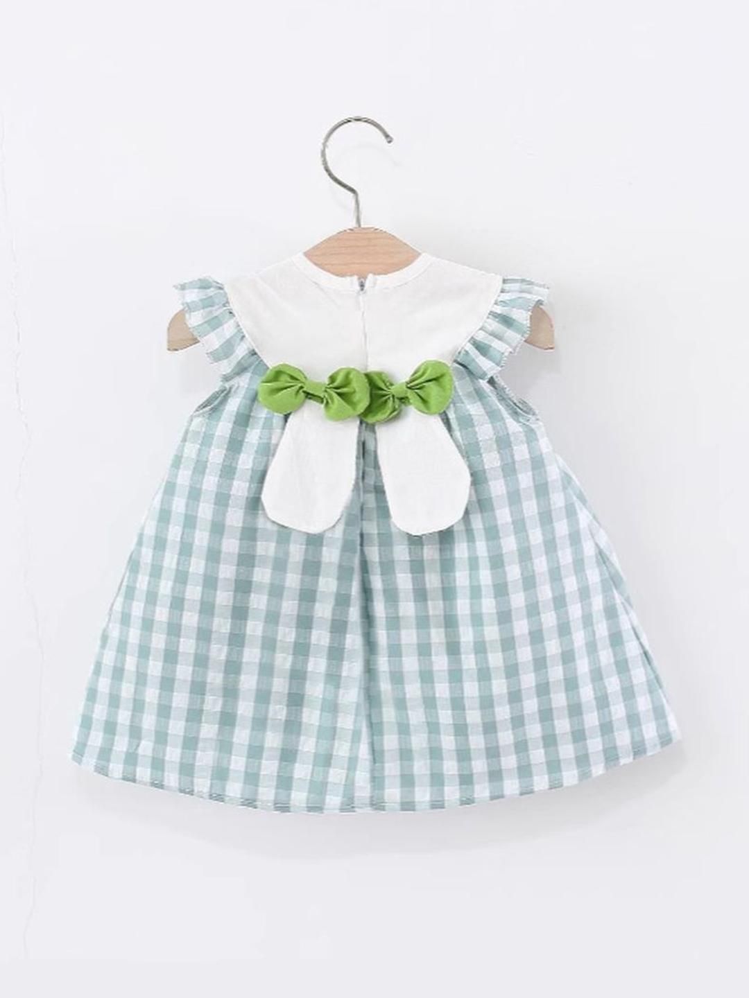 YK Checked A-Line Dress