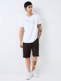 SPYKAR Men Typography Printed Round Neck Cotton Slim Fit T-shirt