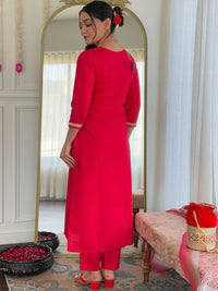 KALINI Women Floral Embroidered Regular Kurta with Trousers & With Dupatta
