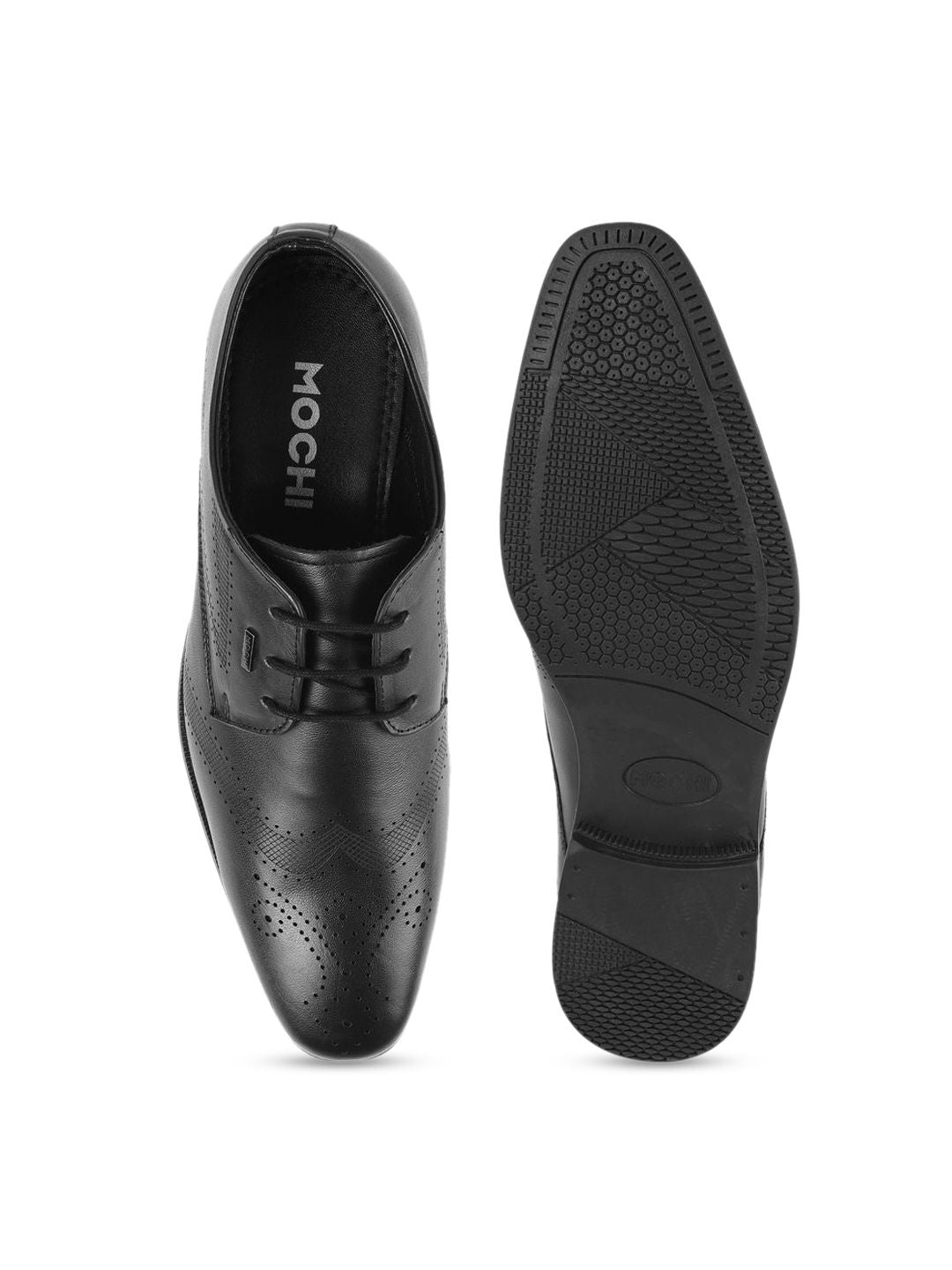 Metro Men Textured Lace-Ups Formal Brogues