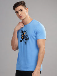 ADRO Men Typography Printed Raw Edge T-shirt