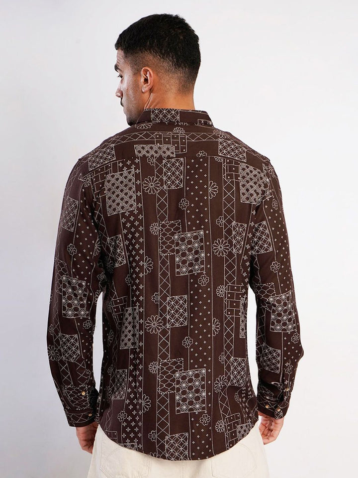 Bene Kleed Abstract Printed Casual Shirt