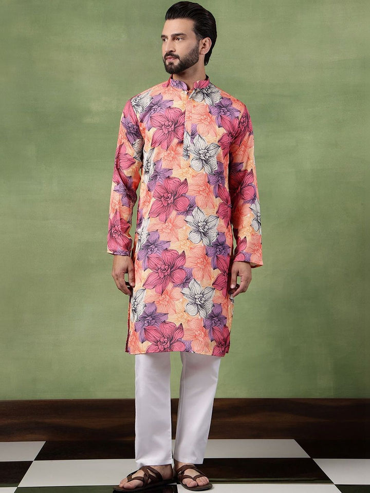 SOJANYA Men Floral Printed Kurta