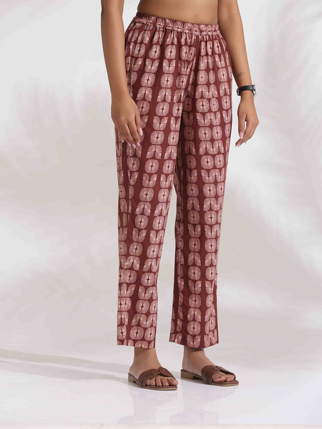 trueBrowns Shirt Collar Cotton Tunic with Trouser