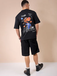 The Indian Garage Co Men Graphic Printed Round Neck Pure Cotton Oversized T-shirt