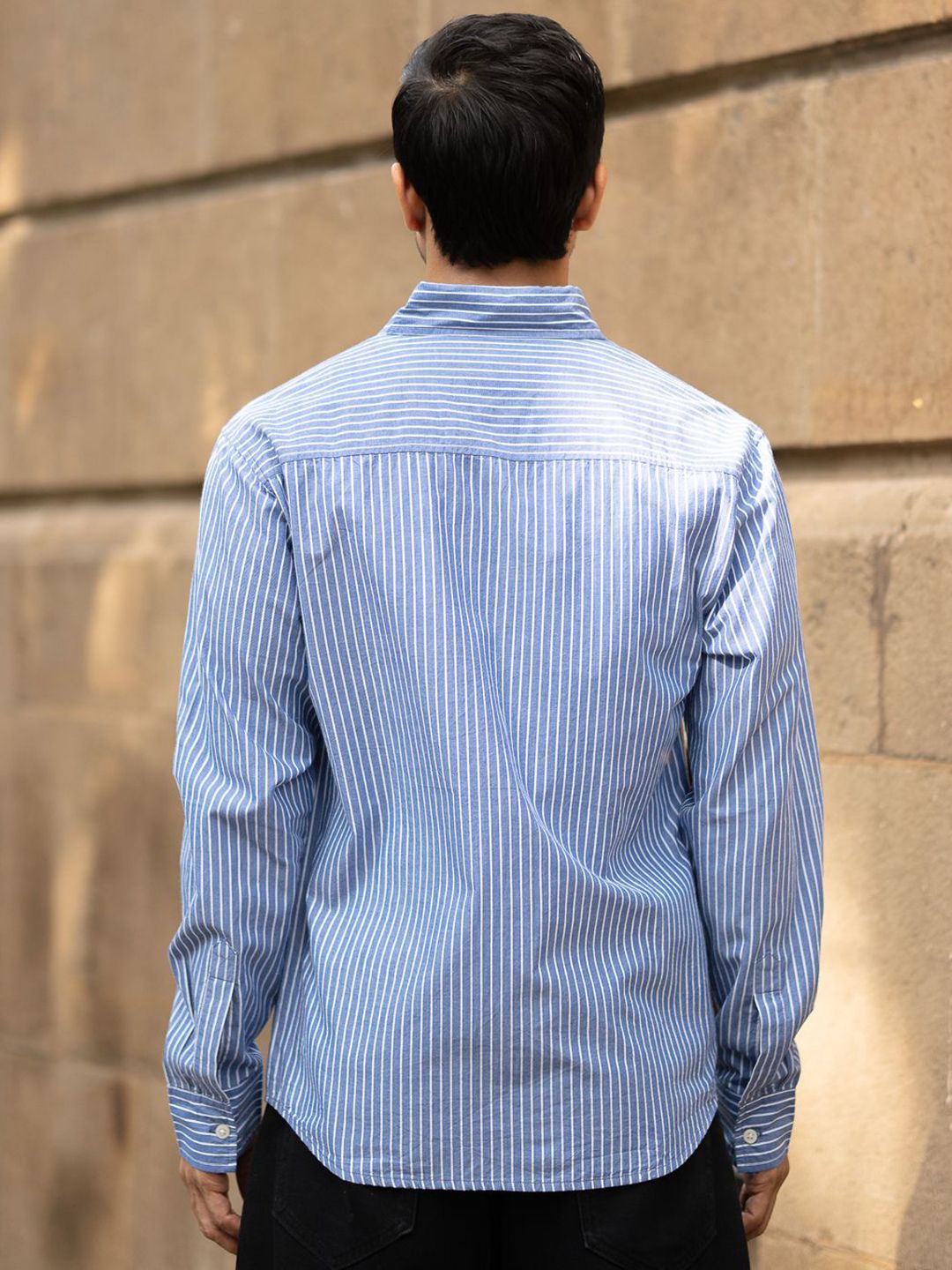 Powerlook Pin Striped Lightweight Pure Cotton Shirt