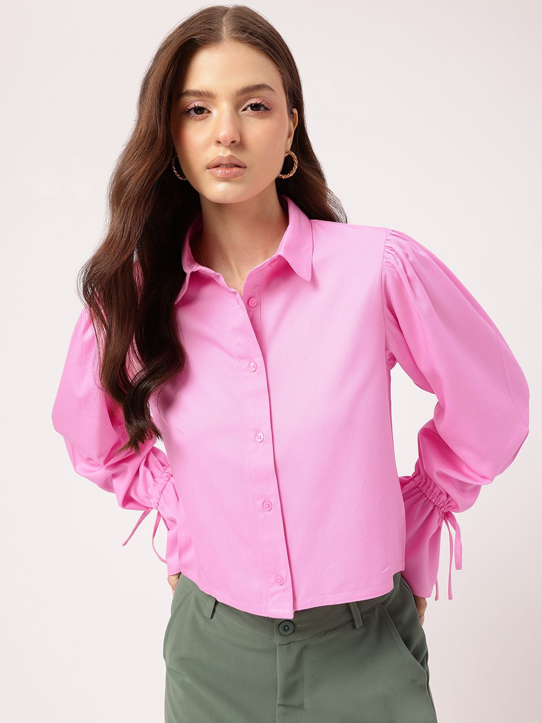 DressBerry Dreamy Designs Bell Sleeve Bow-Detail Shirt