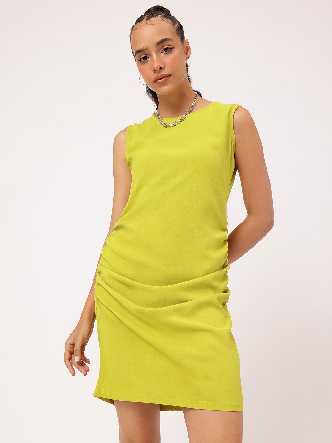 DressBerry Ruched Romance Mini Sheath Dress