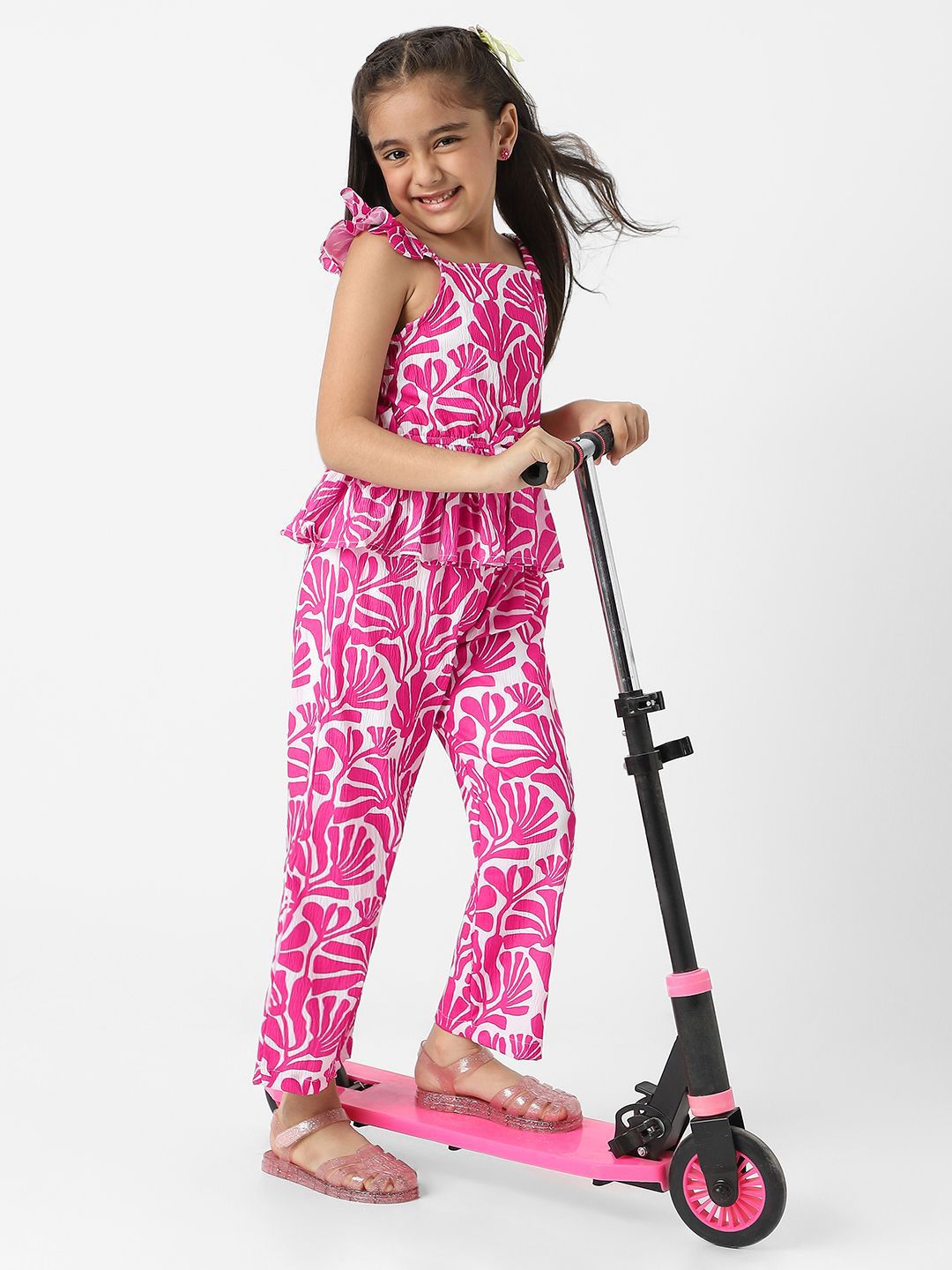 Nauti Nati Girls Printed Top with Palazzos