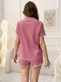 DressBerry Women Lapel Collar Night suit
