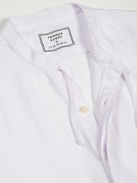 Thomas Scott Men Classic Mandarin Collar Solid Slim Fit Casual Shirt