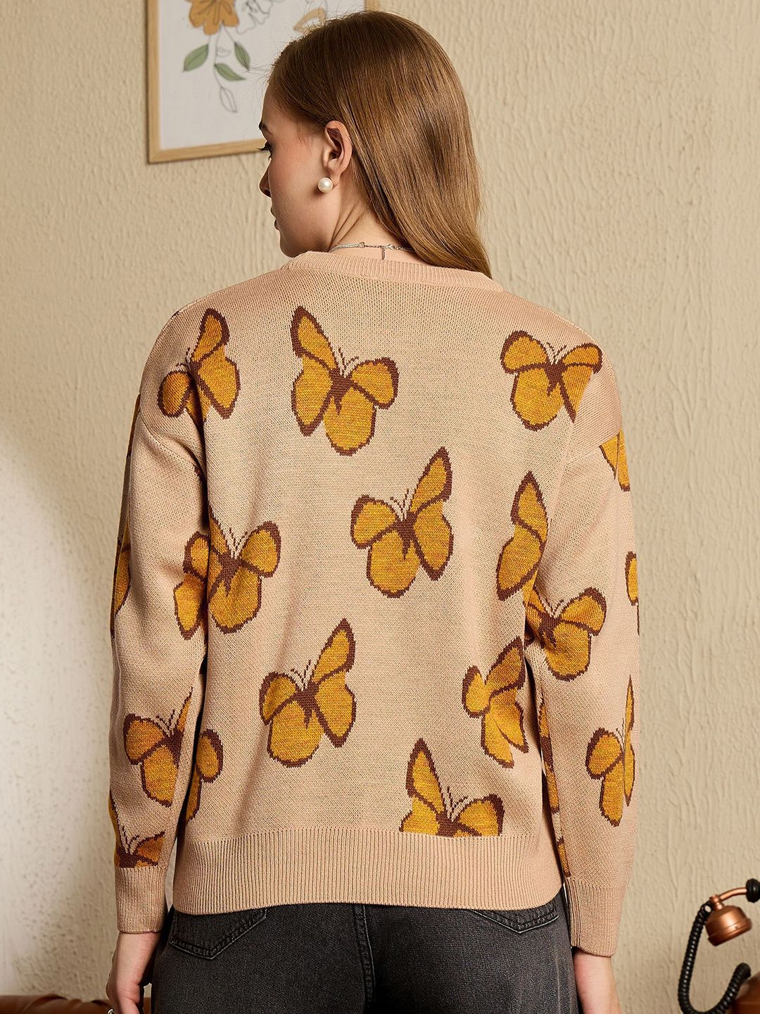 Berrylush Women Printed Pullover Sweater