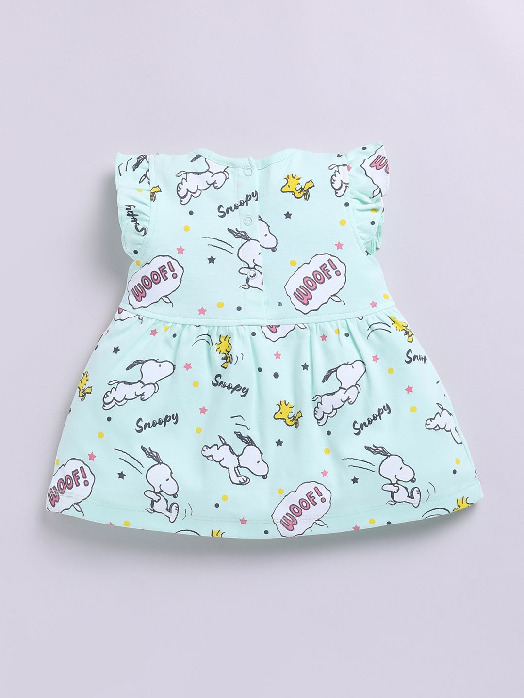 Happy Faces Infant Girls Snoopy Printed Pure Cotton A-Line Dress