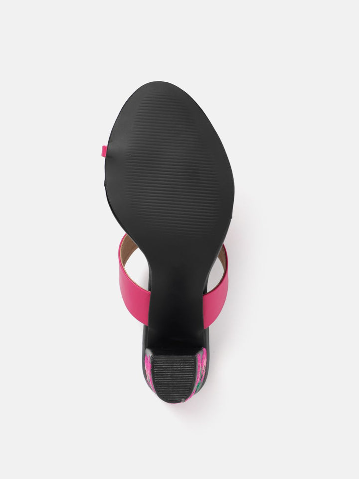 House of Pataudi Open Toe Block Heels
