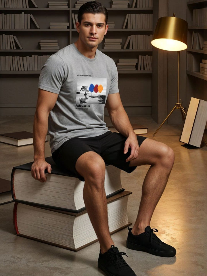 ADRO Graphic Printed Round Neck Skin-Friendly Regular Fit T-shirt