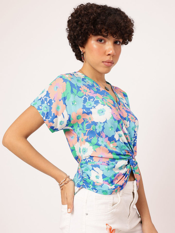 DressBerry Wildflower Wear Printed Twisted Top