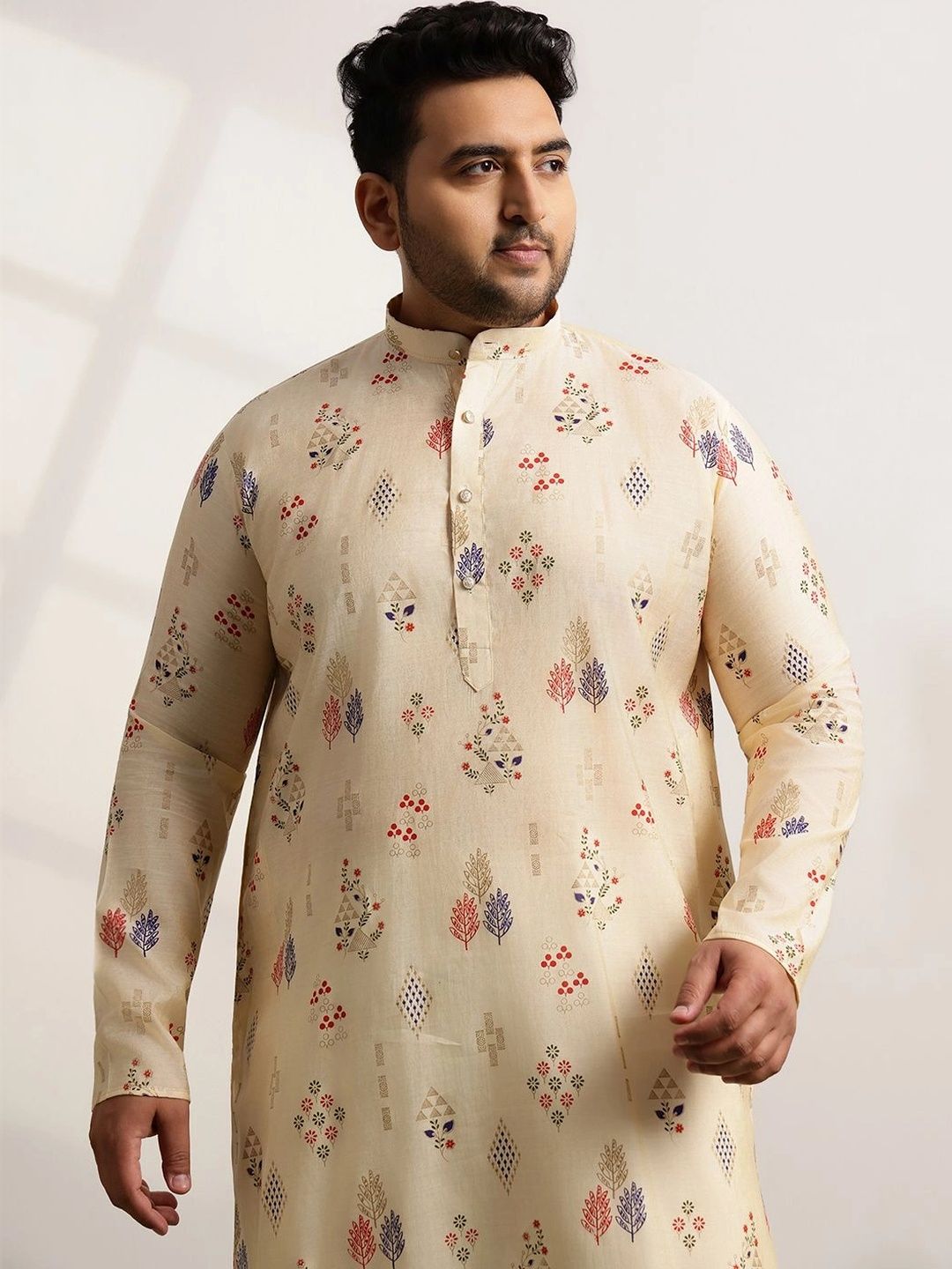 SOJANYA PLUS Motif Etnik Lelaki Bercetak Kurta