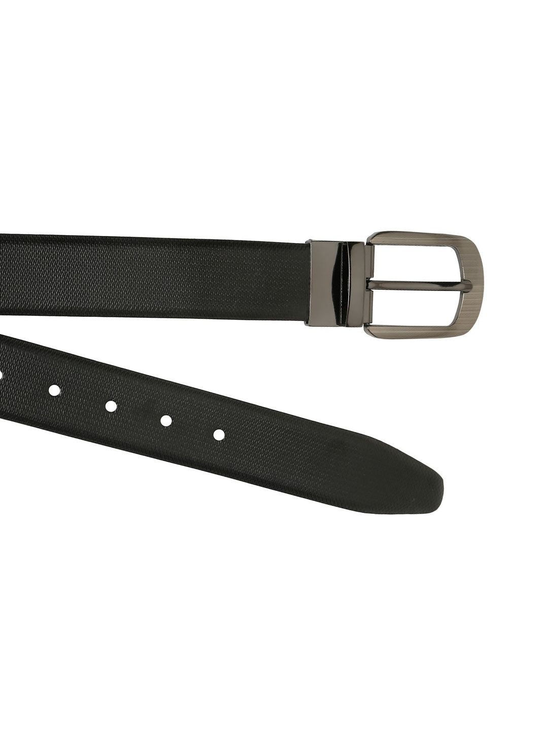 Teakwood Leathers Men Textured Leather Reversible Formal Belt