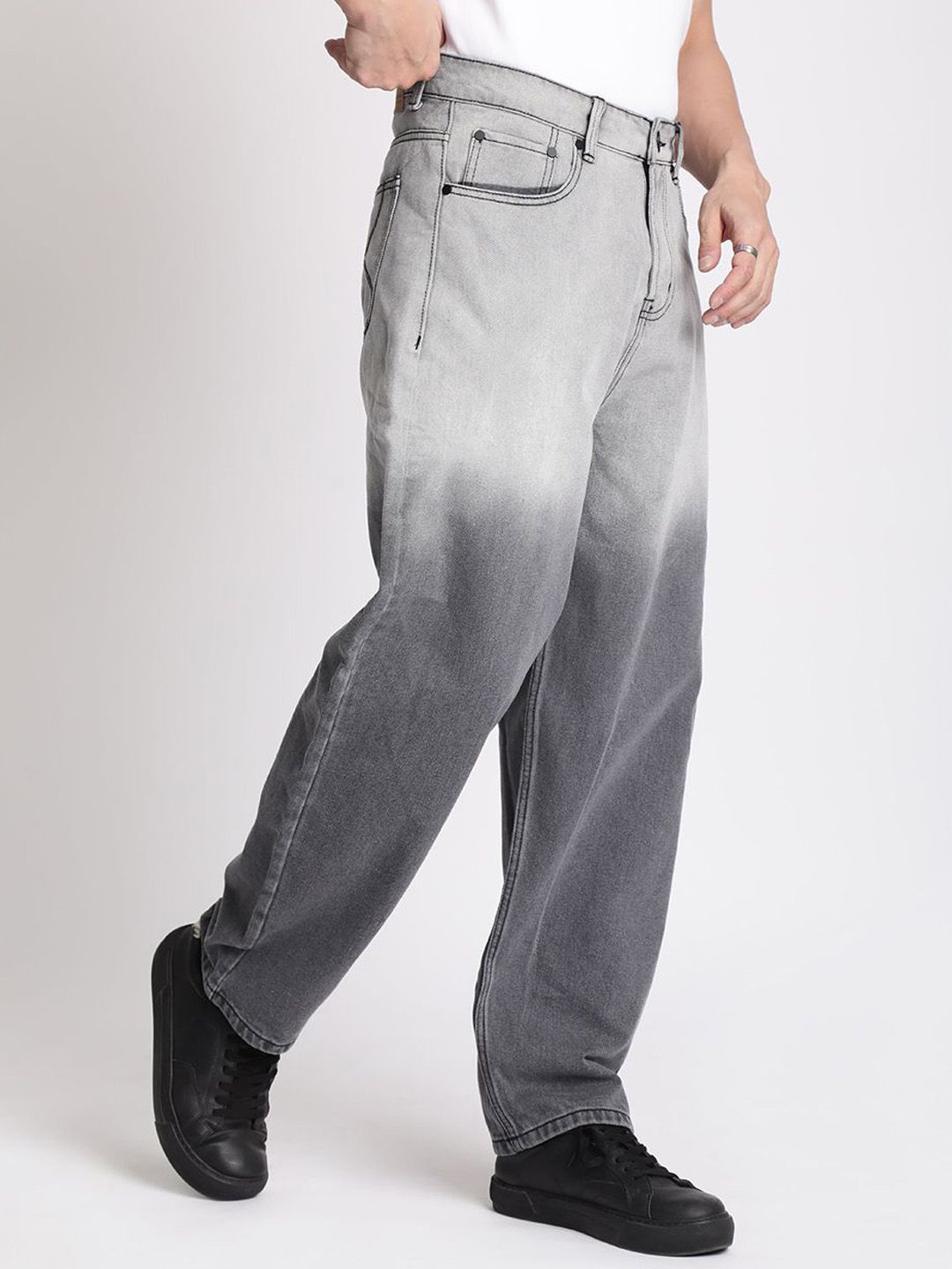 Bene Kleed Men Baggy Fit Heavy Fade Ombre Jean