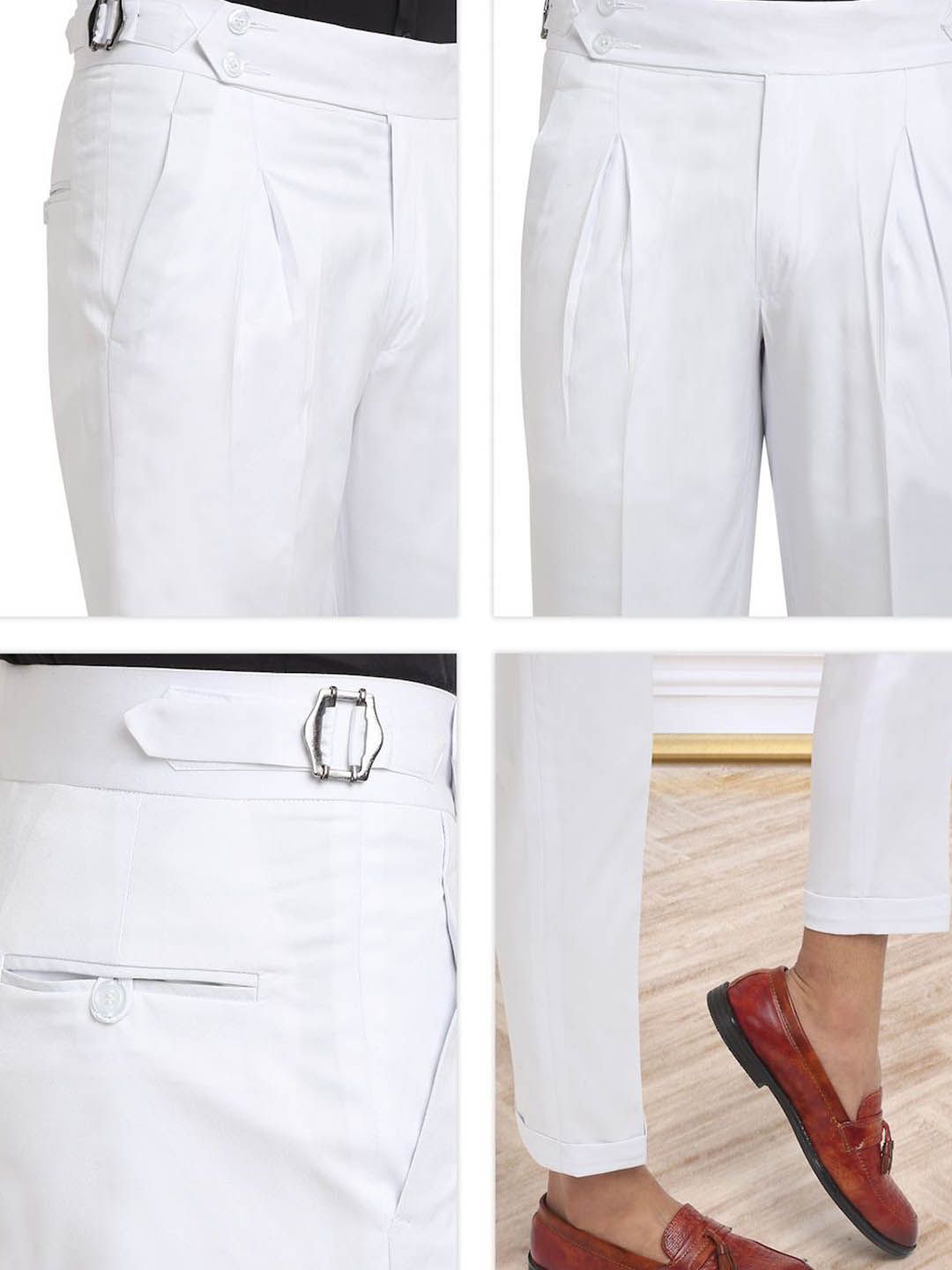 KLOTTHE Men Cotton Slim Fit Formal Trousers