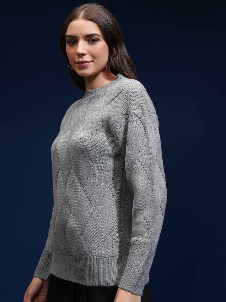 Tokyo Talkies Women Cable Knit Pullover Sweaters
