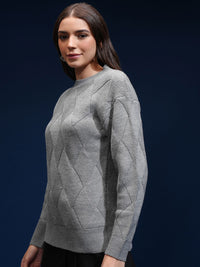 Tokyo Talkies Women Cable Knit Pullover Sweaters