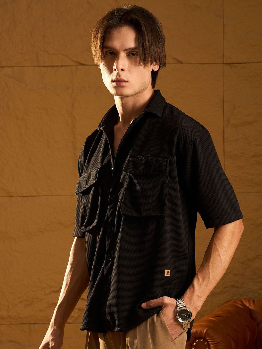 DENNISON Double Pocket Oversized Casual Shirt