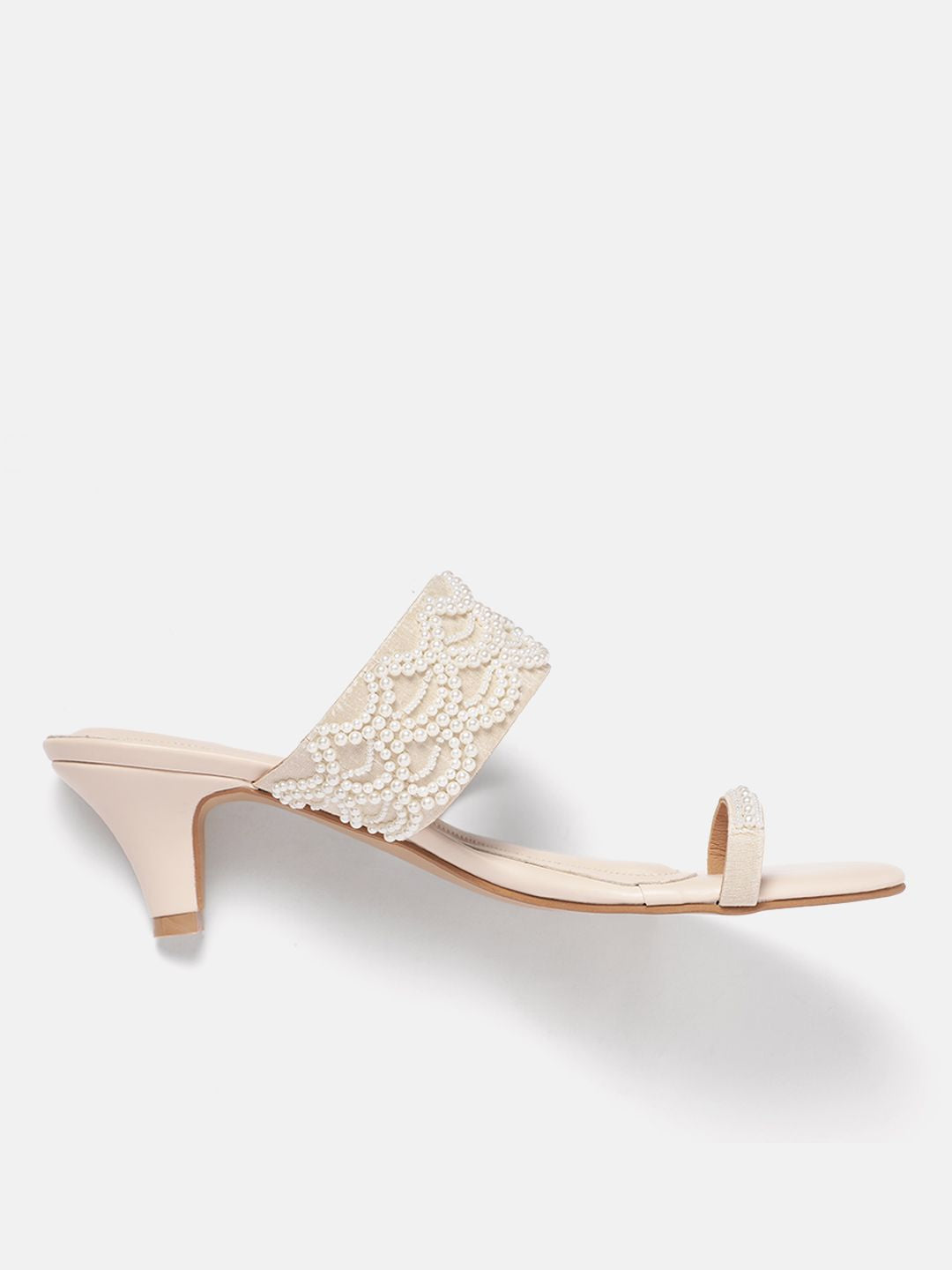 House of Pataudi Ethnic Embellished Kitten Heels