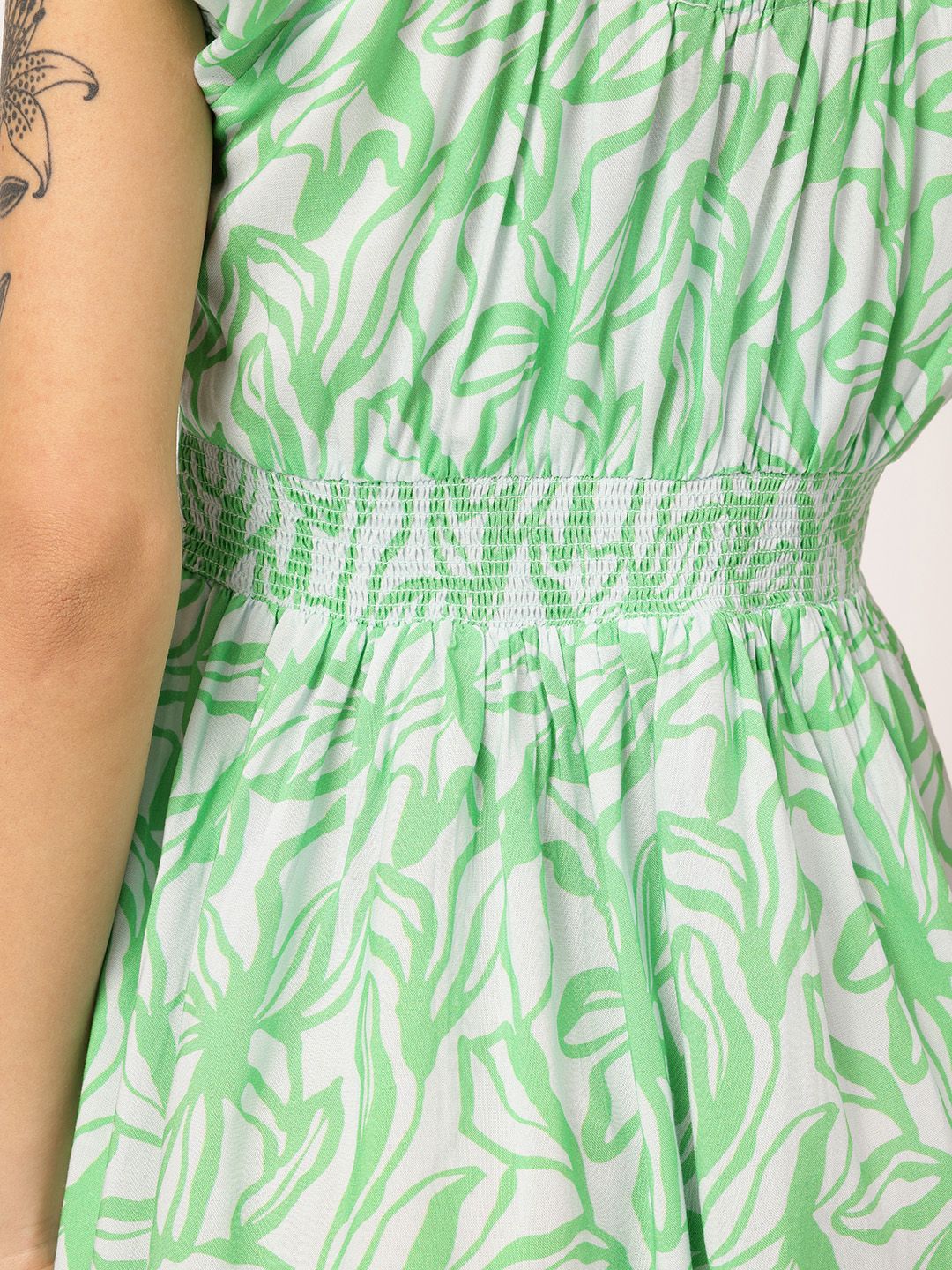 DressBerry Floral Frenzy Smocked Mini Dress