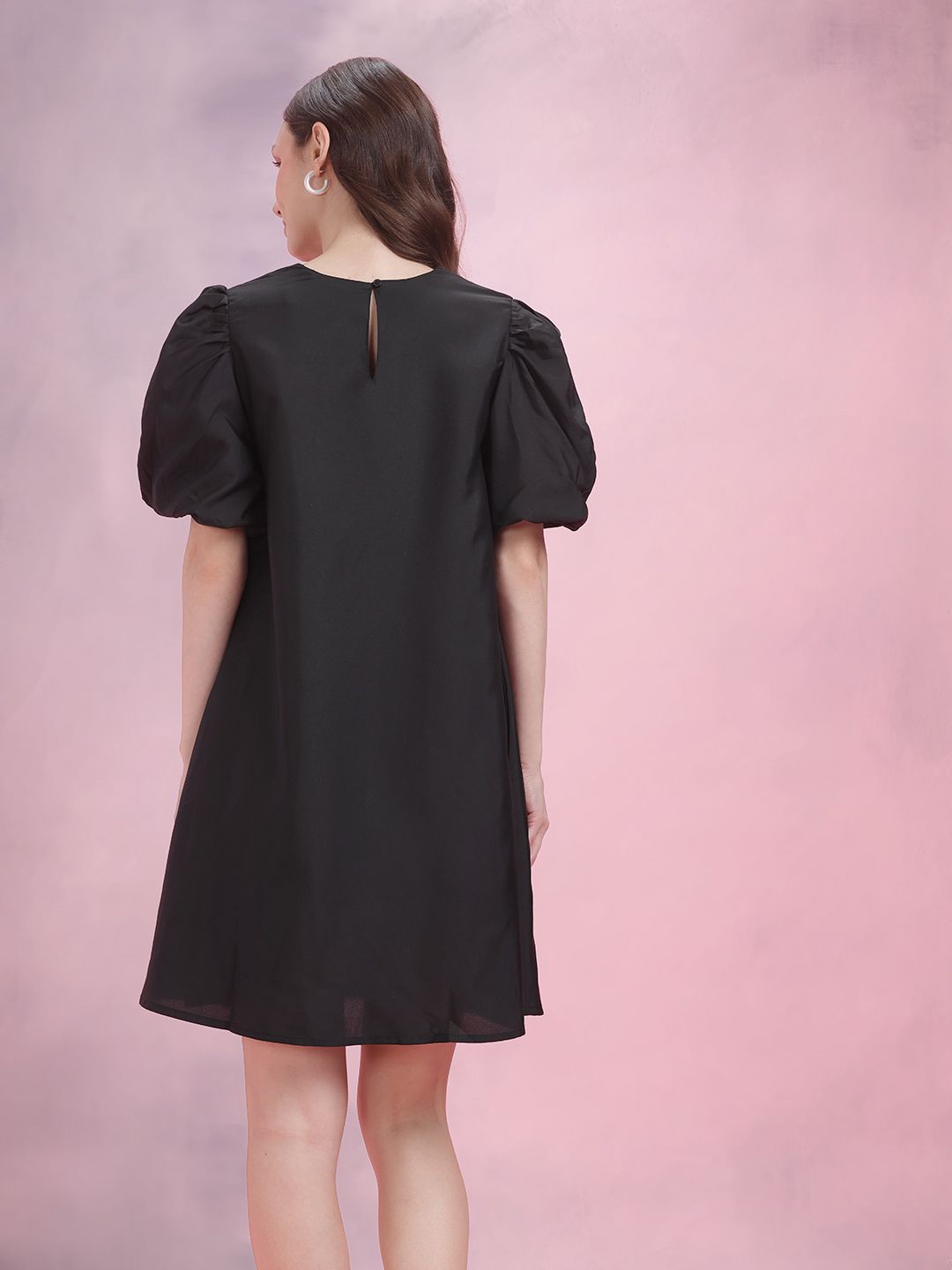 DressBerry Puff Sleeve A-Line Dress