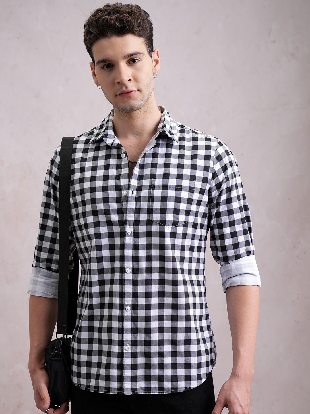Highlander Men Checked Slim Fit Shirt