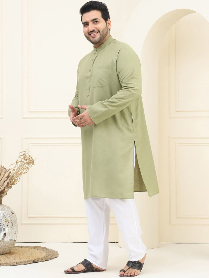 SOJANYA PLUS Plus Size Pure Cotton Kurta with Pyjama