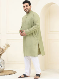 SOJANYA PLUS Plus Size Pure Cotton Kurta with Pyjama