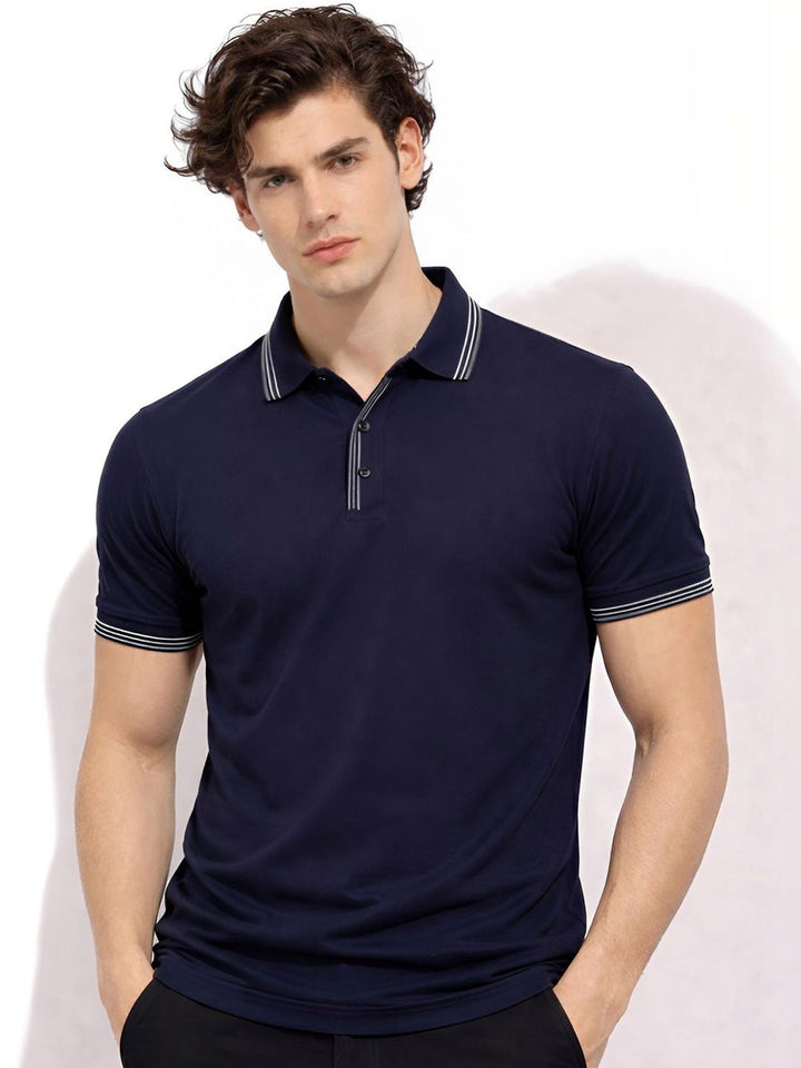 ADRO Men Polo Collar T-shirt