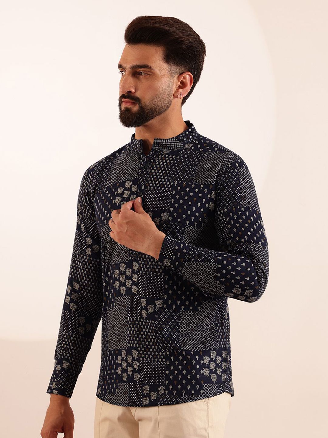 Anouk Men Bandhani Printed Kurta