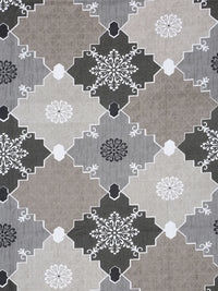 Myntra Elegant Homes Grey Printed Pure Cotton 400TC Fitted King Bedsheet Set 2.5 x 2.25m