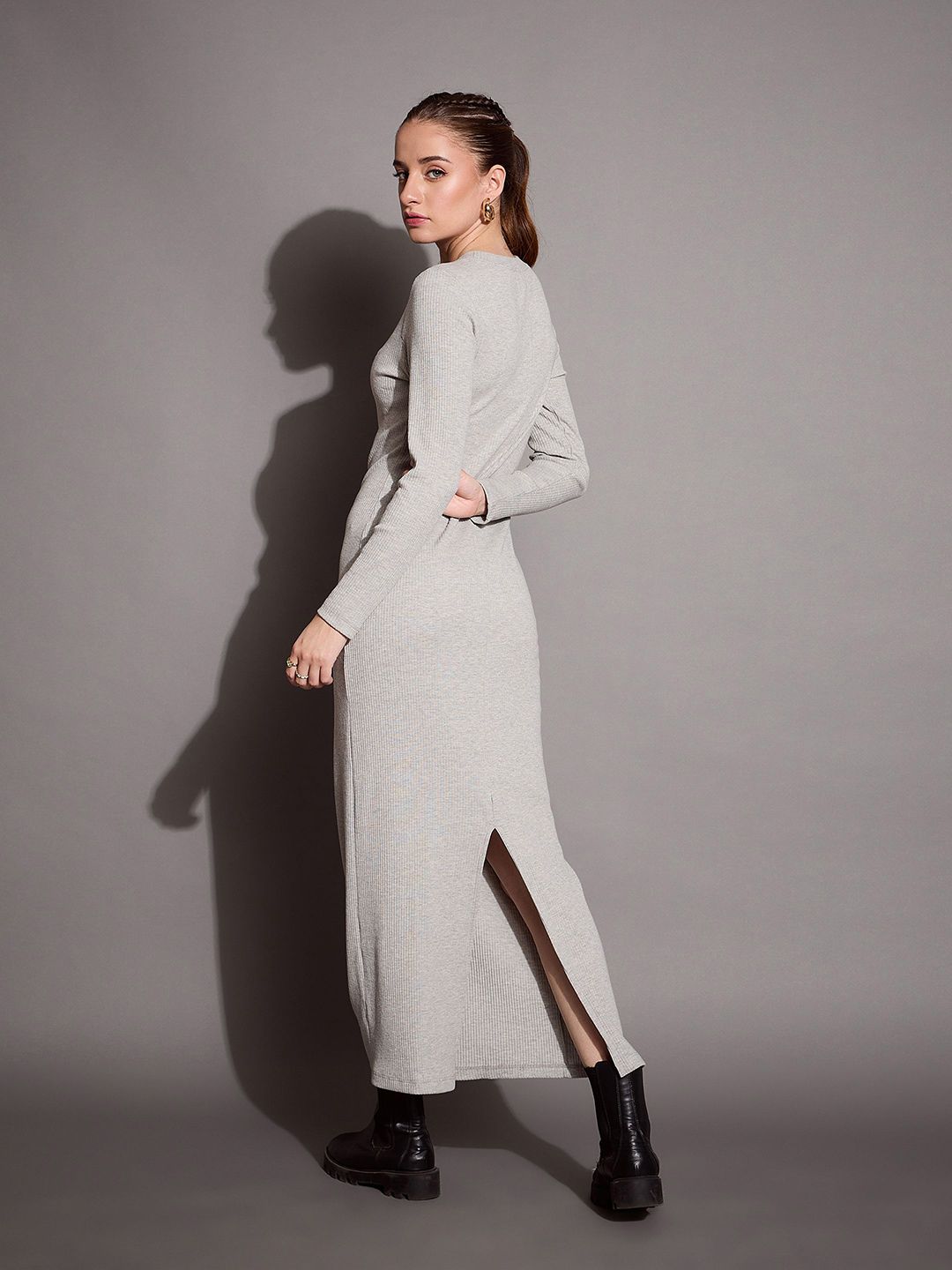 SASSAFRAS BASICS Bodycon Maxi Dress