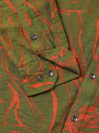 VASTRADO Men Classic Slim Fit  Printed Slim Collar Casual Shirt